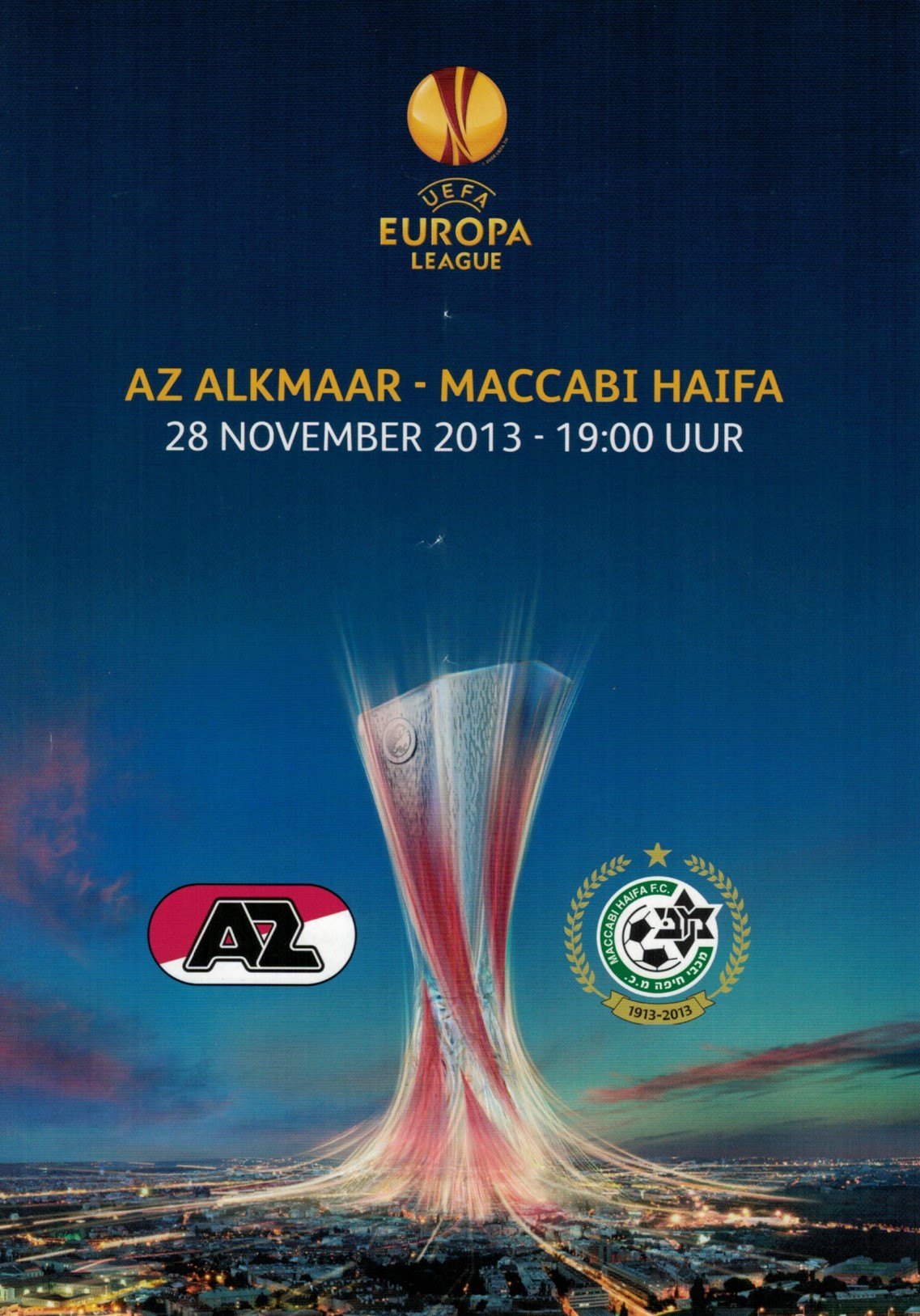 AZ Programma 28-nov-2013 Maccabi Haifa thuis
